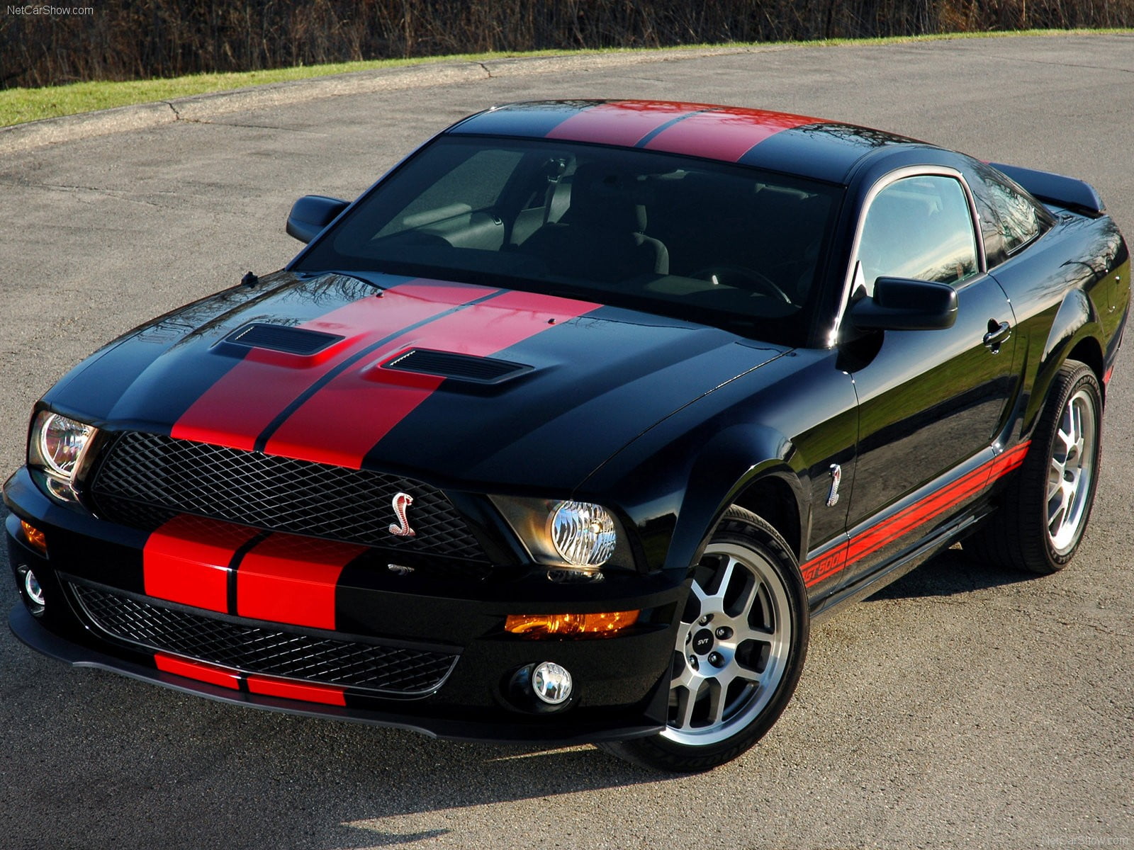 black and red Shelby Cobra coupe, car, Ford, Ford Mustang, Shelby