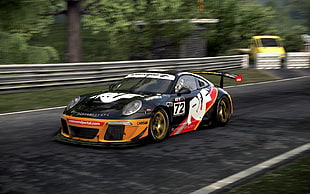 black coupe, Project cars, racing, car, RUF HD wallpaper