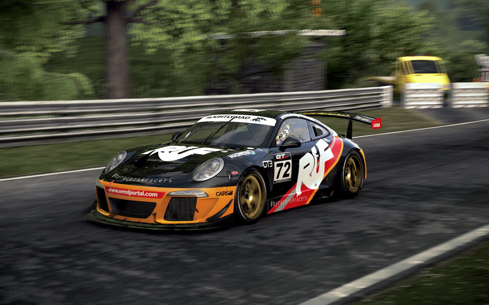 black coupe, Project cars, racing, car, RUF