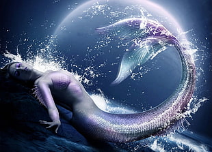 Mermaid under the moon wallpaper