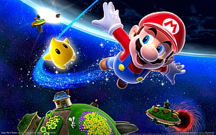 Super Mario illustration, Super Mario, video games, render