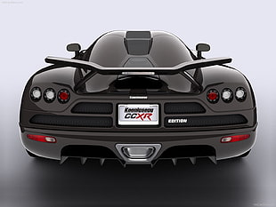 black sports coupe, car, Koenigsegg, black cars, vehicle