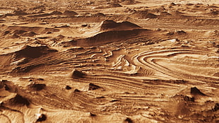 desert island, Mars, planet HD wallpaper