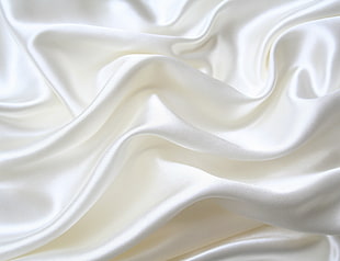 white silky textile