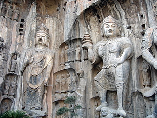 buddha high relief monument HD wallpaper