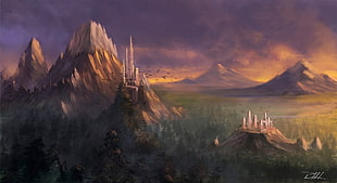 fictional castle painting
