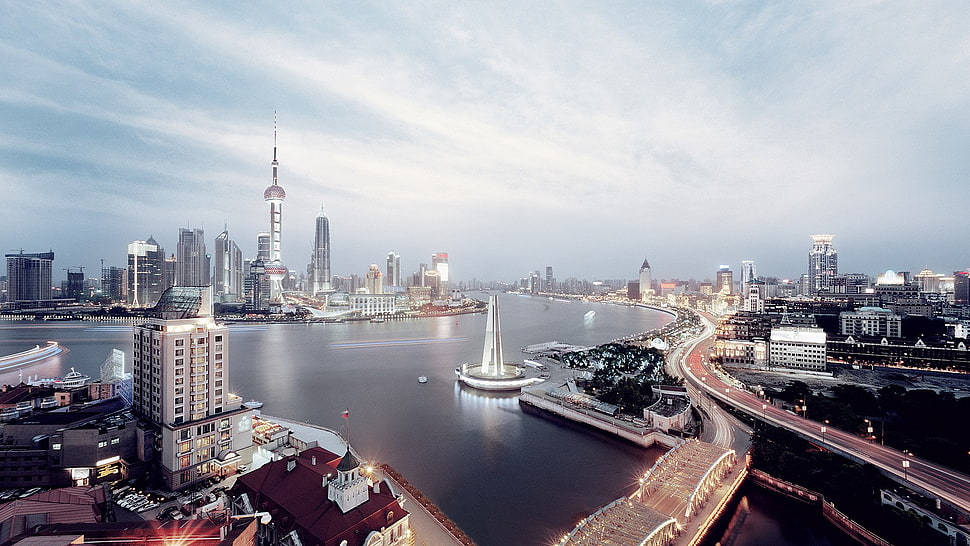 high-rise buildings, cityscape, Shanghai HD wallpaper