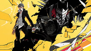 gray haired male anime character, anime, Shin Megami Tensei Series, Persona 4, video games HD wallpaper