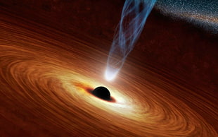 black hole illustration HD wallpaper