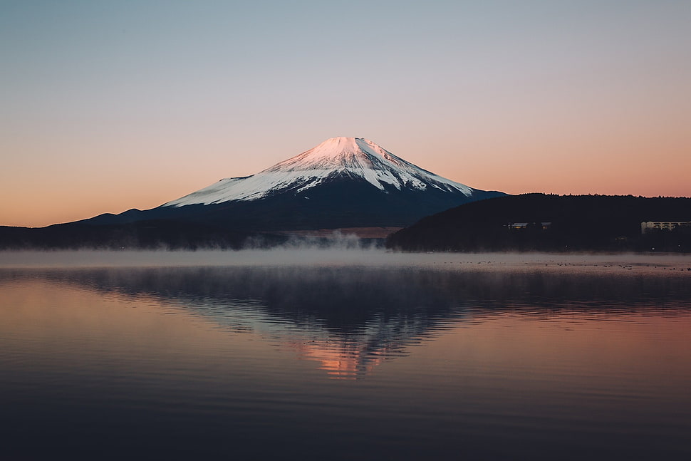 snow capped mountain, Mount Fuji, Japan, nature HD wallpaper