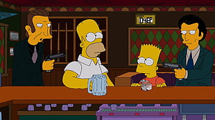 Homer and Bart Simpsons, The Simpsons, Homer Simpson, Bart Simpson HD wallpaper