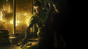 anime character wallpaper, Deus Ex, Deus Ex: Human Revolution, Adam Jensen, video games HD wallpaper