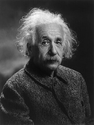 grayscale photo of Albert Einstein, Albert Einstein, monochrome HD wallpaper