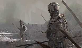 game application wallpaper, futuristic, sword HD wallpaper