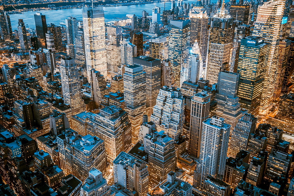 high-rise building, urban, city, aerial view, cityscape HD wallpaper