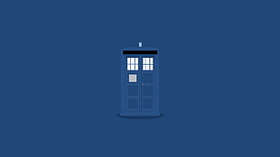 black and gray metal frame, police boxes, minimalism, TARDIS, Doctor Who