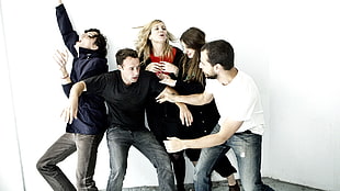 group of people making a pose