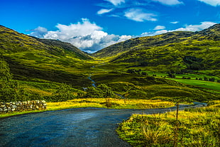 road, landscape, nature, sky
