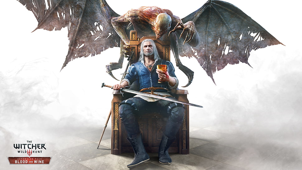 The Witcher Wild Hunt poster, The Witcher, wine HD wallpaper