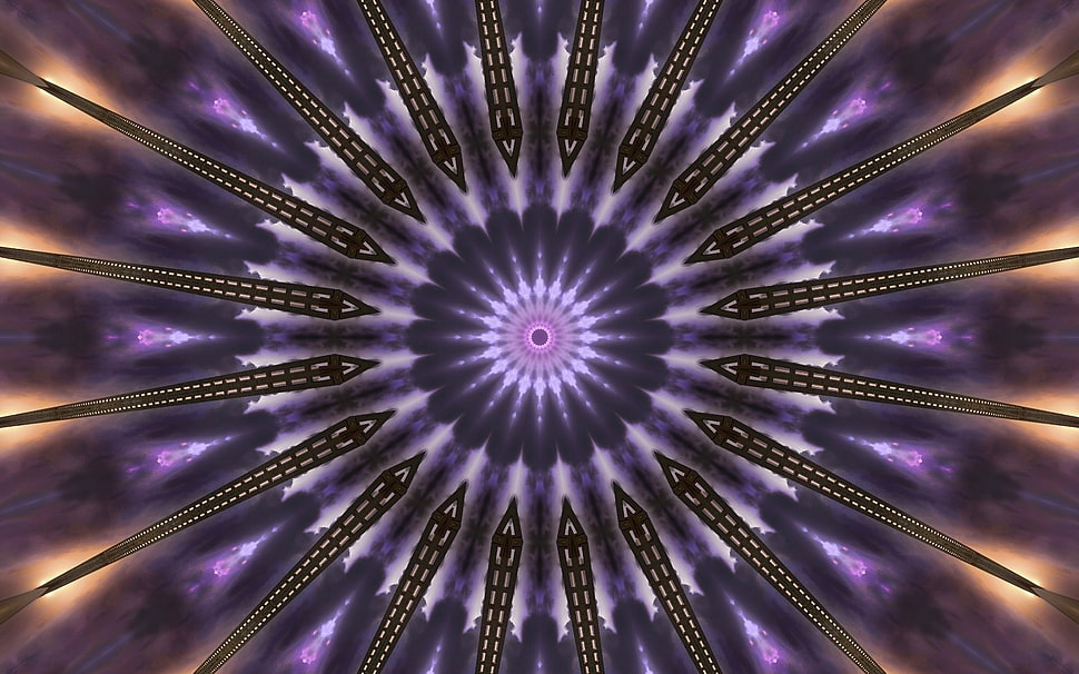round purple and white digital wallpaper HD wallpaper