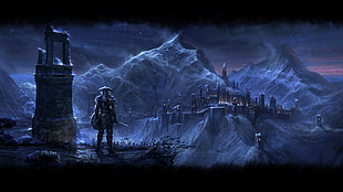 game cover screengrab, The Elder Scrolls Online, video games, mmorpg, fantasy art