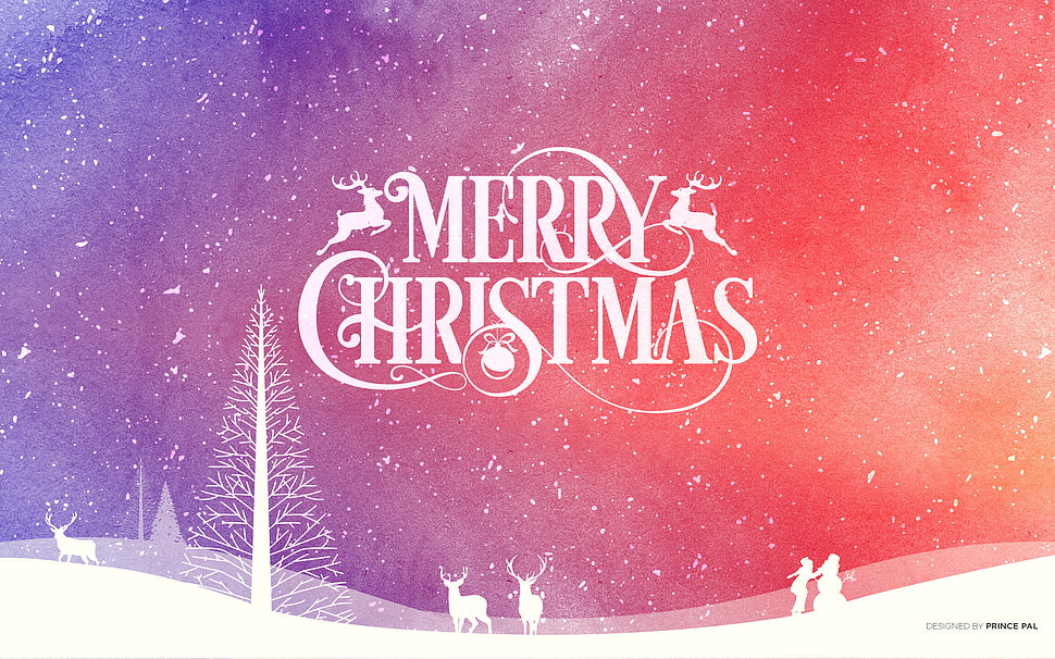 digital illustration of Merry Christmas wallpaper HD wallpaper