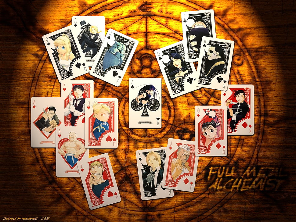 assorted football player trading cards, Full Metal Alchemist, Elric Edward, Elric Alphonse, Greed HD wallpaper