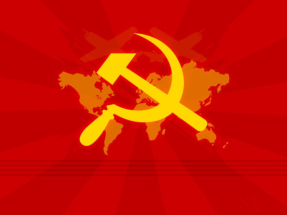 Soviet Union Hammer and Sickle logo, communism HD ...