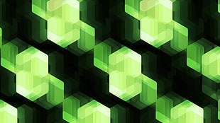 black and green digital wallpaper