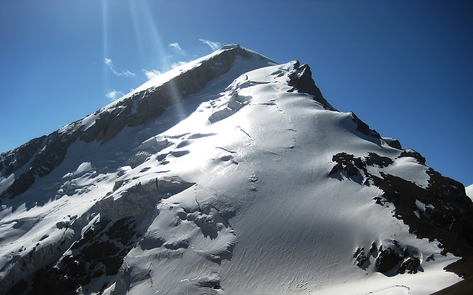 mountain filled with snow HD wallpaper