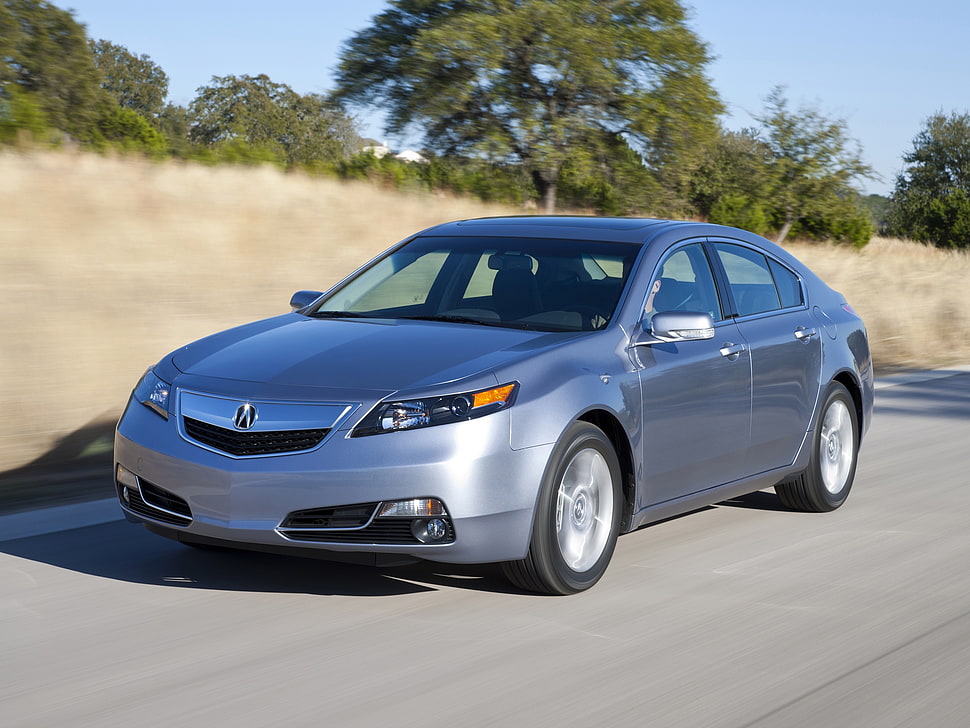 silver Acura TSX HD wallpaper