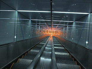 photography of escalator