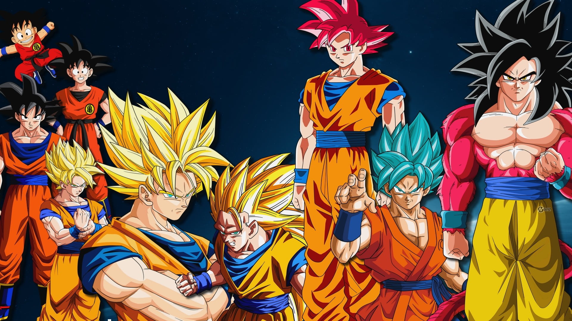 Son Goku Super Saiyan illustration, Dragon Ball, anime, Dragon Ball Z Kai, Son Goku