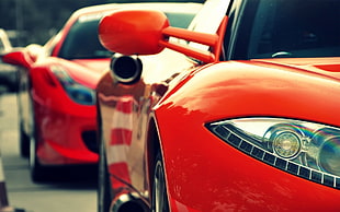 white luxury car, Ferrari, Spyker