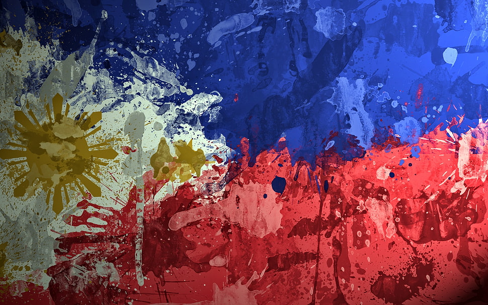 Philippine flag painting HD wallpaper