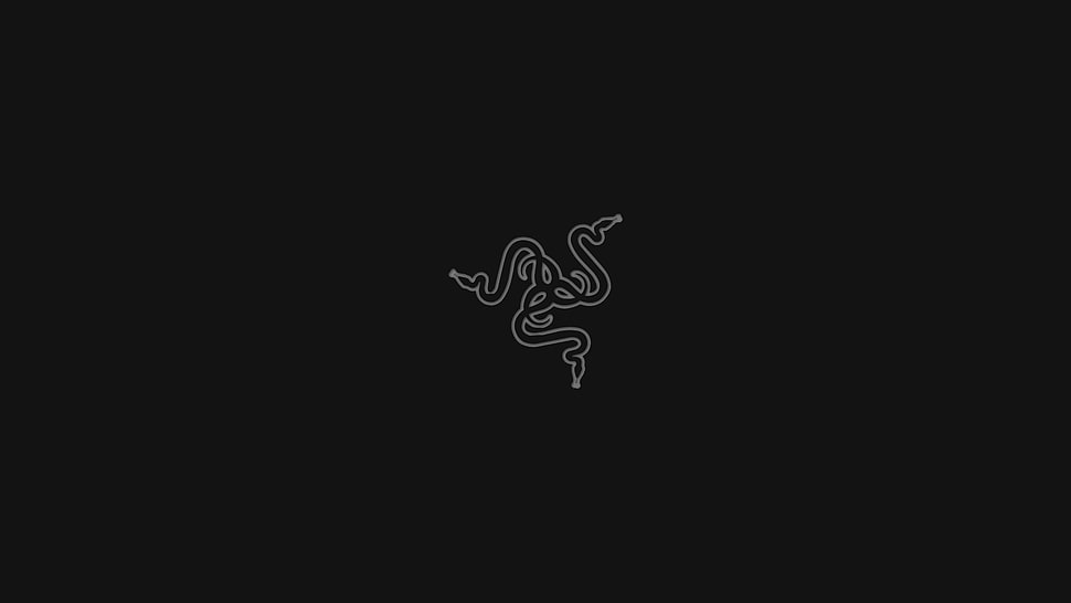 Razer logo on black background HD wallpaper