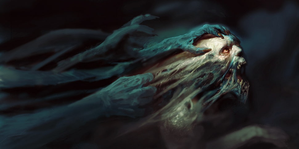 hands holding skinned human head illustration HD wallpaper