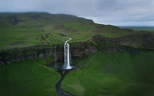 waterfalls, waterfall, nature, green, water