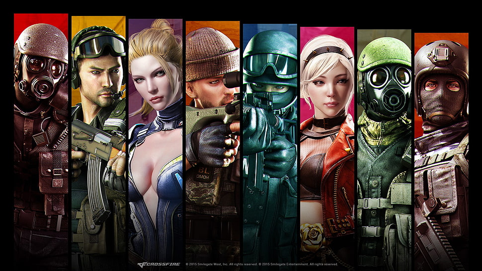 animated game poster, CrossFire, first-person shooter HD wallpaper
