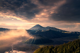 green leafed trees, nature, landscape, Indonesia, volcano