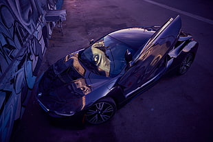 black coupe, car, BMW HD wallpaper
