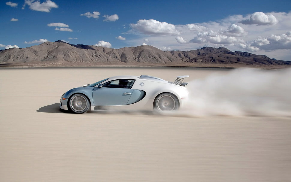 white and gray coupe, Bugatti, Bugatti Veyron, car HD wallpaper