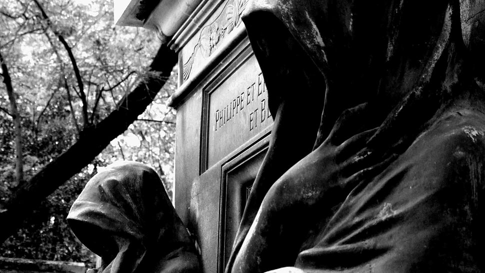 two human statues grayscale photography, architecture HD wallpaper