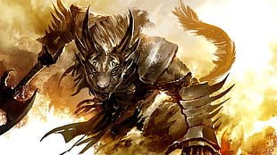 monster character digital wallpaper, video games, Guild Wars 2, artwork