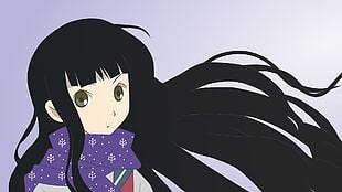 black-haired female animated character, Sayonara Zetsubou Sensei, Itoshiki Rin HD wallpaper