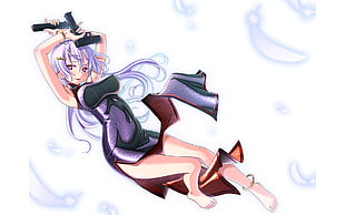 purple haired anime character, manga