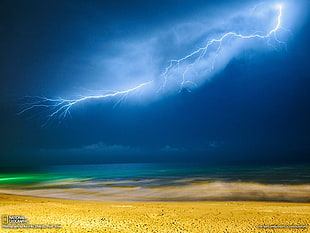 lightning illustration, nature, Thunderbolt HD wallpaper