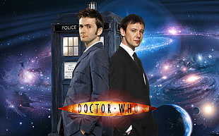 Doctor Who TV series poster, Doctor Who, The Doctor, TARDIS, The Master HD wallpaper