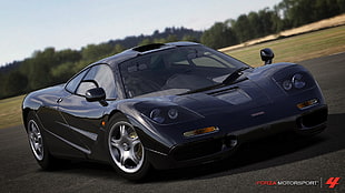 black Mclaren F1 coupe, Forza Motorsport, Forza Motorsport 4, car, video games