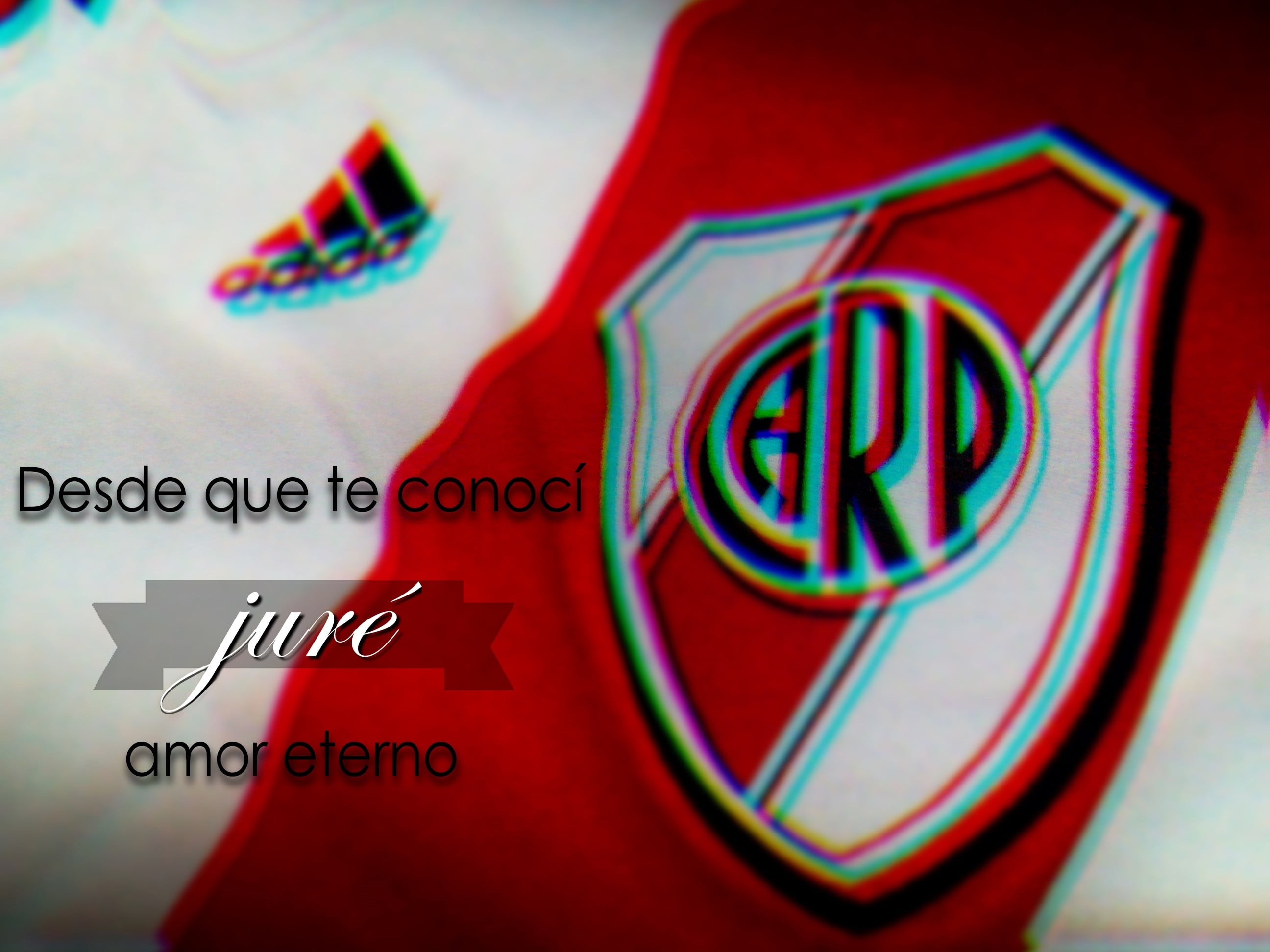 adidas logo with text overlay, River Plate, Argentina
